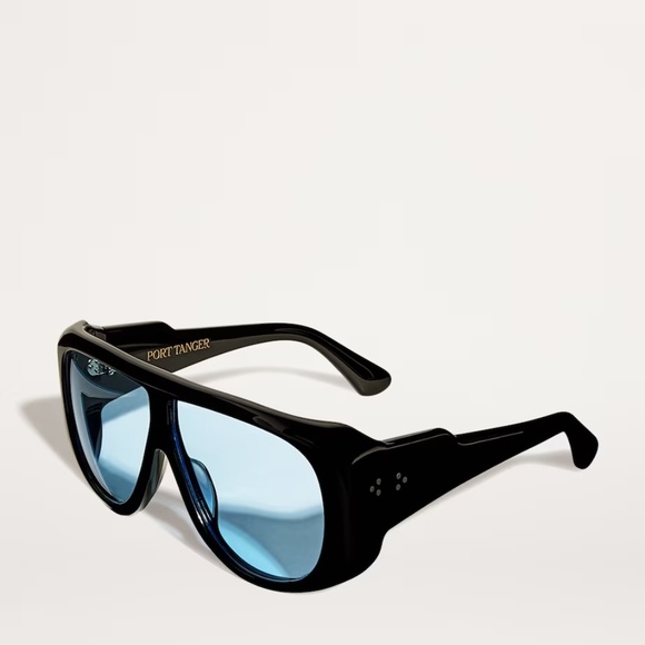 PORT TANGER Black Aviator Gambia Sunglasses - Picture 1 of 4